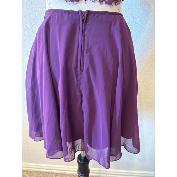 Women's Purple 2‎ PIece Rhinestone Lace  Dress Homecoming Party Size 7 - Picture 8 of 16